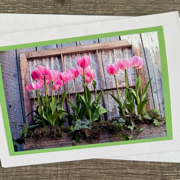 Six 5x7 Blank Tulip Photo Greeting cards - Picture 2 of 7